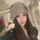 Checkerboard beanie - khaki / Head circumference (52cm-59cm)