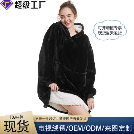 Amazon Hot Selling Autumn and Winter Flannel Double Layer Pajamas fleece-lined Warm Long Sleeve plus size Pet Bag Home Clothes
