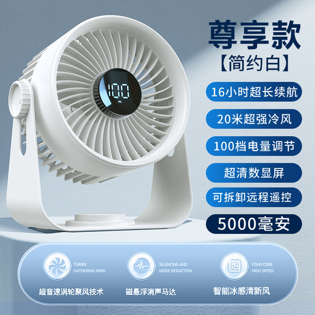 USB Desktop Fan Remote Control Timer Brushless / Ventilateur Bureau USB Télécommande Minuterie