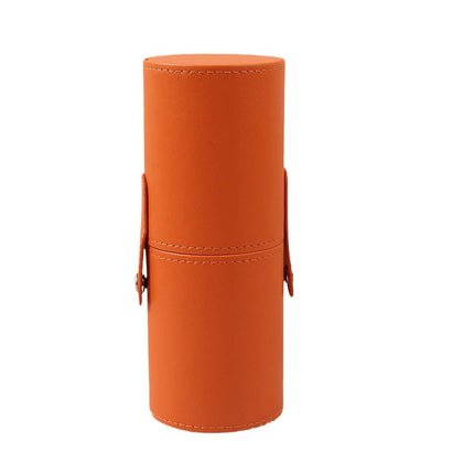 Cosmetic Brush Storage Case Large Capacity Cosmetic Desktop Pen Case Portable Multifunctional PU Leather Nail Art Eyebrow Pen Bucket