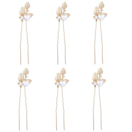 Cross-Border European and American Bridal Leaf Headband Baroque Golden Leaf Headdress Bracelet Earrings Arm Ring Hairpin Hair Accessories