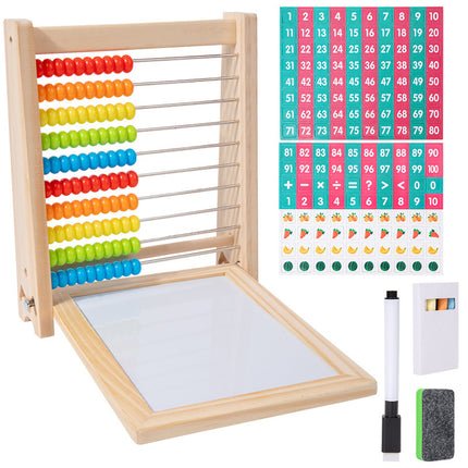 Calculation Rack Montessori Mathematics Addition and Subtraction Number Artifact Arithmetic Abacus Disc Teaching Aware Children Arithmetic Enlightenment Counting