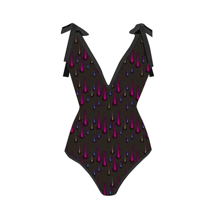 Cross-Border Bikini Beach Skirt Two-Piece Swimsuit Printed Belly-Covering Slimming Lace-Up European and American Amazon Foreign Trade Swimwear