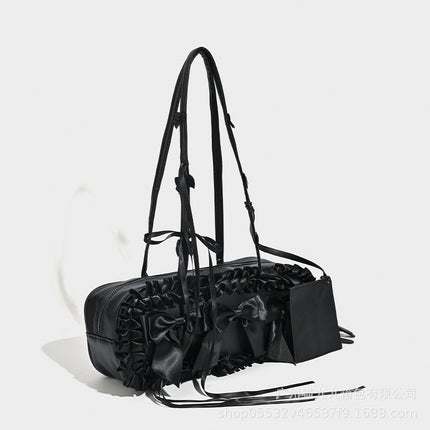 Bow Underarm Bag Tote Bag Morning Eight Commuter Bag 2024 New Pleated Portable Shoulder Bag Boston Bag