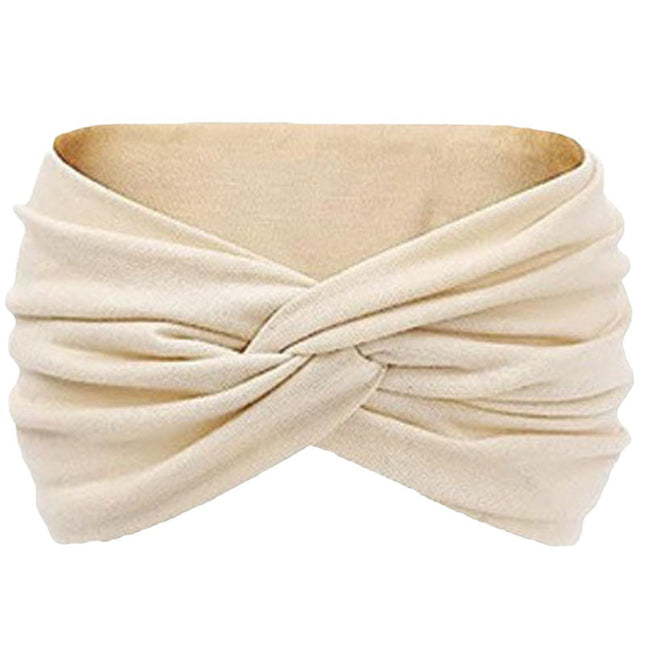 Amazon Wide Knitted Hair Band Yoga Sports Hair Band Pregnant Women Windproof Headscarf Elastic Anti-sweat Cross Hair Band Women