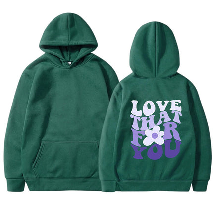 2024 Export Popular Sweatshirt Spring and Autum Men's and Women's Hooded Sweatshirt Flower Print Casual Hoodie Independent Station