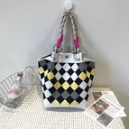 Gray and yellow rhombus