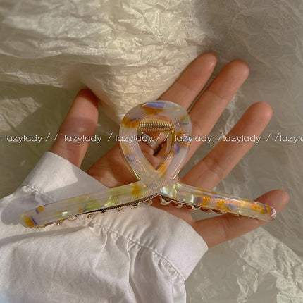 Spring and summer unique rare colored hair grip clip ~ niche acetic acid shark clip hairpin headdress 2022 new hair accessories