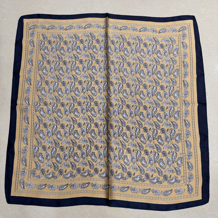 Korean Cashew Silk Scarf Women's Square Scarf Leopard Print Silk Scarf Imitation Silk Scarf Elegant Fashion Four Seasons Cross-Border Printed Scarf