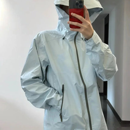 Taizhou Bird Lt Hardshell Waterproof Jacket with Rubberized Seams, Single-Layer Spring and Autumn Outdoor Mountaineering Clothing for Men and Women, Casual Jacket