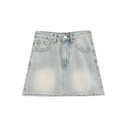 Love and Nancy Guangzhou Thirteen Lines Xia Original New A-Line Studded Leg-Lengthening Sexy Style Denim Skirt 22469