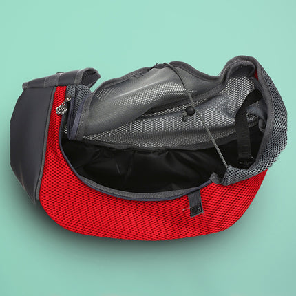 Cross-Border Pet Carrier Bag with Open Top, Breathable, Portable, Suitable for Cats and Dogs, Drawstring Mesh Single Shoulder Bag for Cats