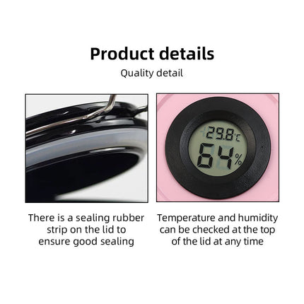 Grafting Eyelash Glue Storage Tank with Temperature and Humidity Eyelash Glue Tank Vacuum Sealed Fresh-Keeping Glue Storage Box