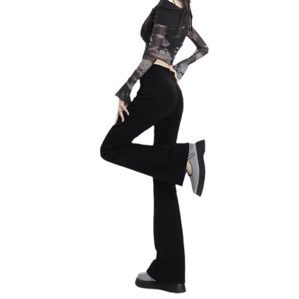 fleece-lined Thickened Black Skinny Jeans Women's Winter Trendy All-match New High Waist Slim Slim Fit Trousers