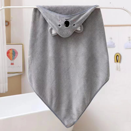 Coral Fleece Bath Towel Class A Baby Holding quilt Absorbent Newborn Children Autumn and Winter Thickened Package Cartoon Hooded Bath Towel Bucket