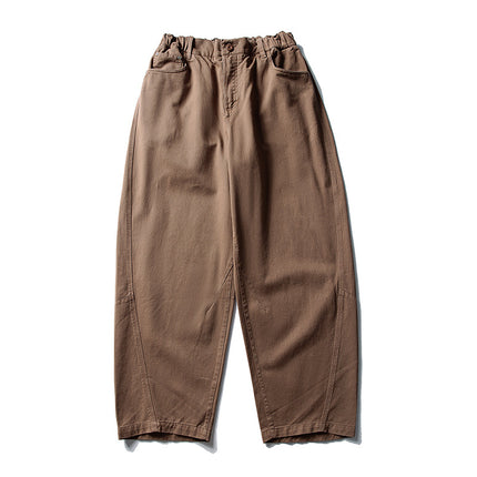 Black Fleet American Retro Small Curved Knife-Style Washed Casual Pants Unisex Loose Straight-Leg Long Pants Workwear