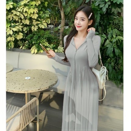 Sunscreen Clothing Women's Ice Silk Slim-fit 2024 Hooded Summer New Style Thin Full-body Long Sunshade Outdoor Coat Trendy