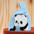 Baby bottle panda blue
