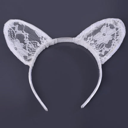Sexy accessories new lace cat ears black headband mask ball party photography Halloween headdress