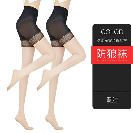 Anti-wolf stockings women's summer pineapple stockings thin anti-hook silk free cut sexy lace anti-light wholesale