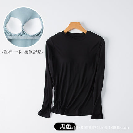 Women's Spring and Autumn All-In-One Solid Color Casual Home Casual Sportswear Round Neck Can Be Worn Outside and Can Be Shipped Wholesale