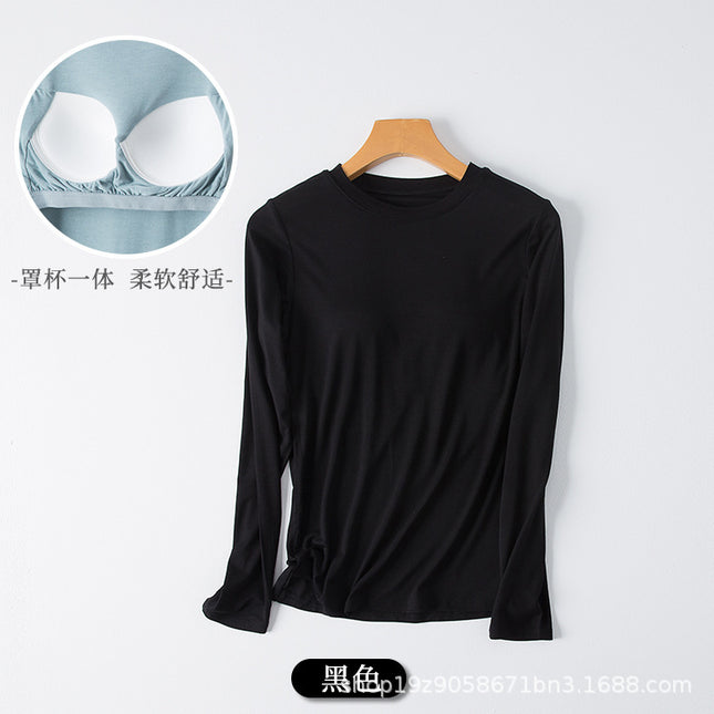 Women's Spring and Autumn All-In-One Solid Color Casual Home Casual Sportswear Round Neck Can Be Worn Outside and Can Be Shipped Wholesale