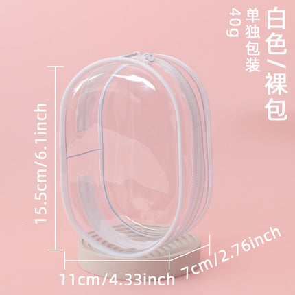 15cm Baby Bag Cotton Doll Pain Bag Trendyy Hand-Made Doll Outing Bag Double Zipper Thickeneded Transparent Baby Walking Bag