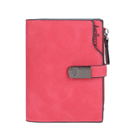 Baellerry New Women's Pu Imitation Leather 80% off K-Style High-End Multi-Card Slot Zipper Women's Short Coin Purse