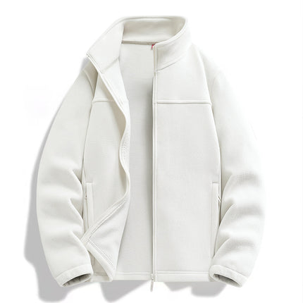 Autumn and Winter New Style Fleece Jackets for Men and Women, Fleece-Lined, Thickeneded, Warm and Breathable Polar Fleece Double-Sided Fleece Jackets for Couples