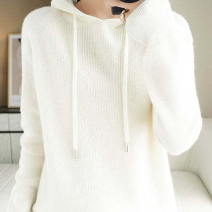 Long sleeve hooded pullover sweater women's bottoming sweater Korean style loose casual knitted sweater Spring and Autumn New hoodie