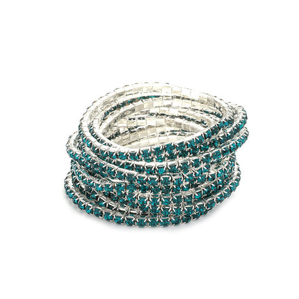 2.0mm Superfine Rhinestone Bracelet Stretch Bridal Bracelet Korean Style Single Row Flash Diamond Stretch Crystal Bracelet