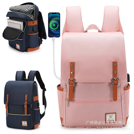 Large-Capacity Travel Backpack Casual Minimalist Style Outdoor Hiking Backpack Fashionable Campus School Bag Portable
