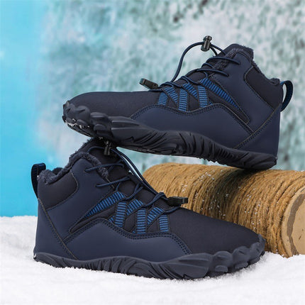 Cross-border New Outdoor Cotton Shoes Couple Non-slip Waterproof Snow Boots Fleece-lined Thickened Hiking Shoes Women's Hiking Camping Shoes