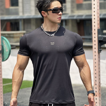 American Muscle Sports Half Tight Fitness Short Sleeve Men's Basketball Running Training Cool Beautiful Pull Rack Sports T-shirt