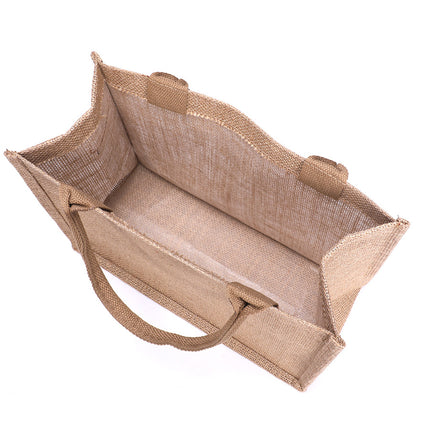 New Handheld Open Storage Bag Jute Women's Tote Bag