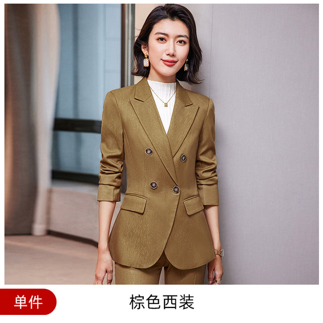 High-end professional suit suit female autumn and winter temperament goddess fan workplace interview formal wear Manager sales department work clothes