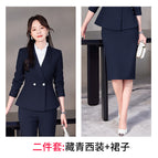 Navy suit + skirt / S