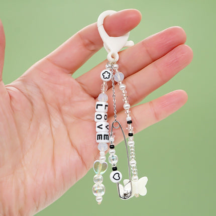Factory direct supply handmade beaded mobile phone lanyard bluetooth speaker lanyard flashlight fan selfie stick U disk sling