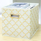 Gold-plated off-white lantern without cover (gold metal buckle) / Large size (28*28*28cm)