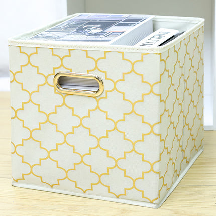 Amazon Lidless Storage Box Fabric Storage Box Foldable Large Drawer Storage Box Toy Storage Box