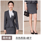 Gray suit + skirt / S