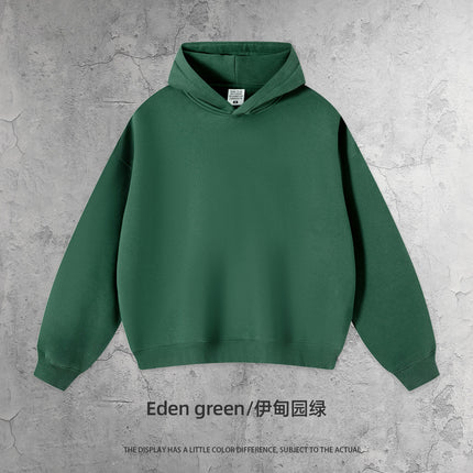 Cai Xiang Island Men's Clothing | Autumn and Winter Cross-Border Fleece Hooded Sweatshirt Boxy Short Wide Version Hoodie Men's Sweatshirt Two-Piece Set