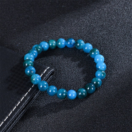 SHINE/TK Cross-border Best Selling 8mm Apatite Sun Stone Beaded Bracelet Handmade Agate Crystal Original Stone Bracelet
