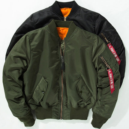 Aviator Jacket Men's MA1 Baseball Suit Trendy Ins Spring and Autumn Thin Outerwear Air Force Army Green Couple Bread Suit Coat