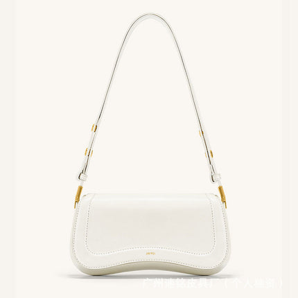 [Foreign Trade] Jwpei Pudding Bag Joy Underarm Bag Niche Crossbody Bag High-End Retro Baguette Bag Shoulder Bag