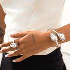 03 white k bracelet + ring 5487