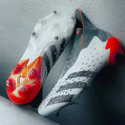 Cross-Border High-Top Messi Football Shoes Fg Nail Men's and Women's Kidsren's Artificial Turf Leather Foot Youth Student Socks Set Sneakers