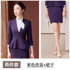 Purple suit + skirt / S