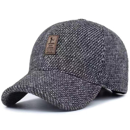 Winter Warm Baseball Cap Cold-proof Ear Protection Men's Duck Cap Baseball Cap Middle-aged and Elderly fleece-lined Thickened Hat Men