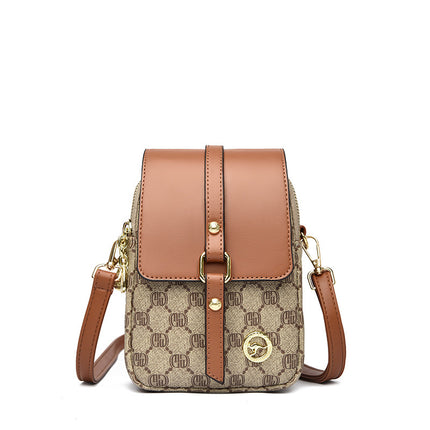 Cross-Border Small Bag Women's Summer Fashion Versatile Mobile Phone Bag 2025 New Independent Double-Layer Practical Crossbody Shoulder Bag